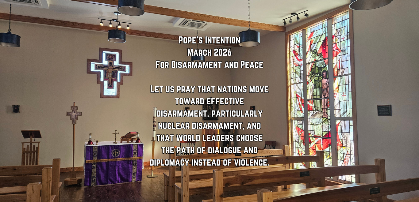 March Pope's Intention with Chapel Photo