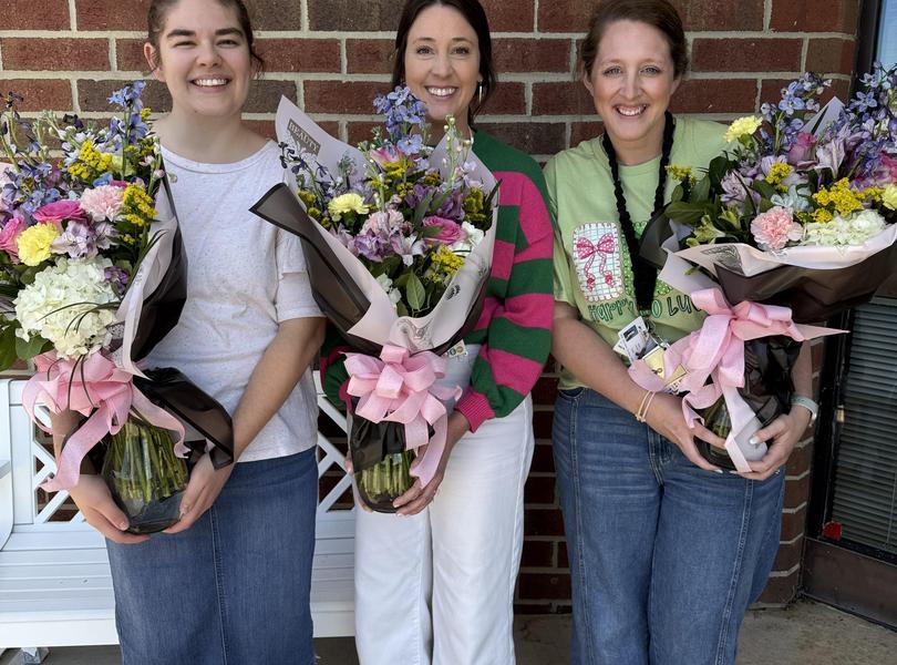BT of the Year- Hannah Garner, IA of the Year- Hannah Eddleman, Teacher of the Year- Haley Varner!