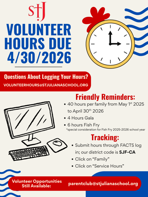Volunteer Hours Due 4/30/26 Featured Photo