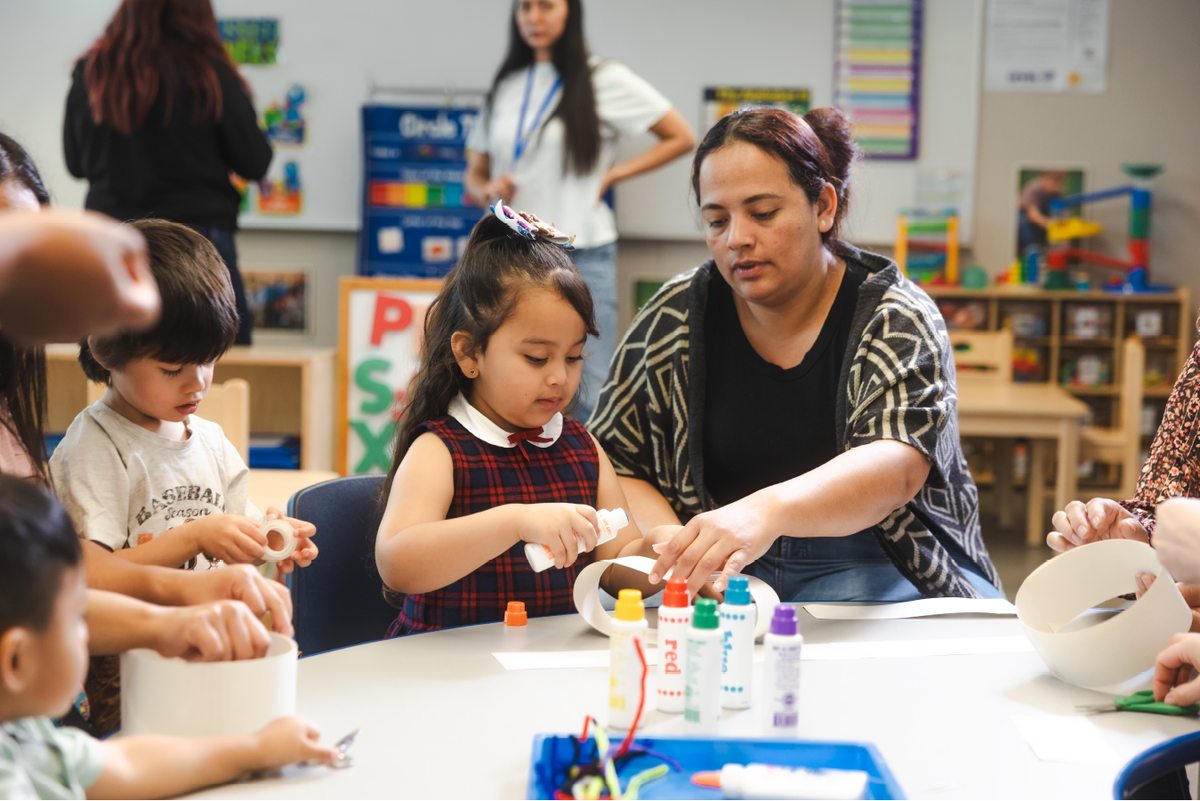 ESL student working with a classmate.