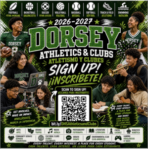 Athletics and Club Sign Up flyer