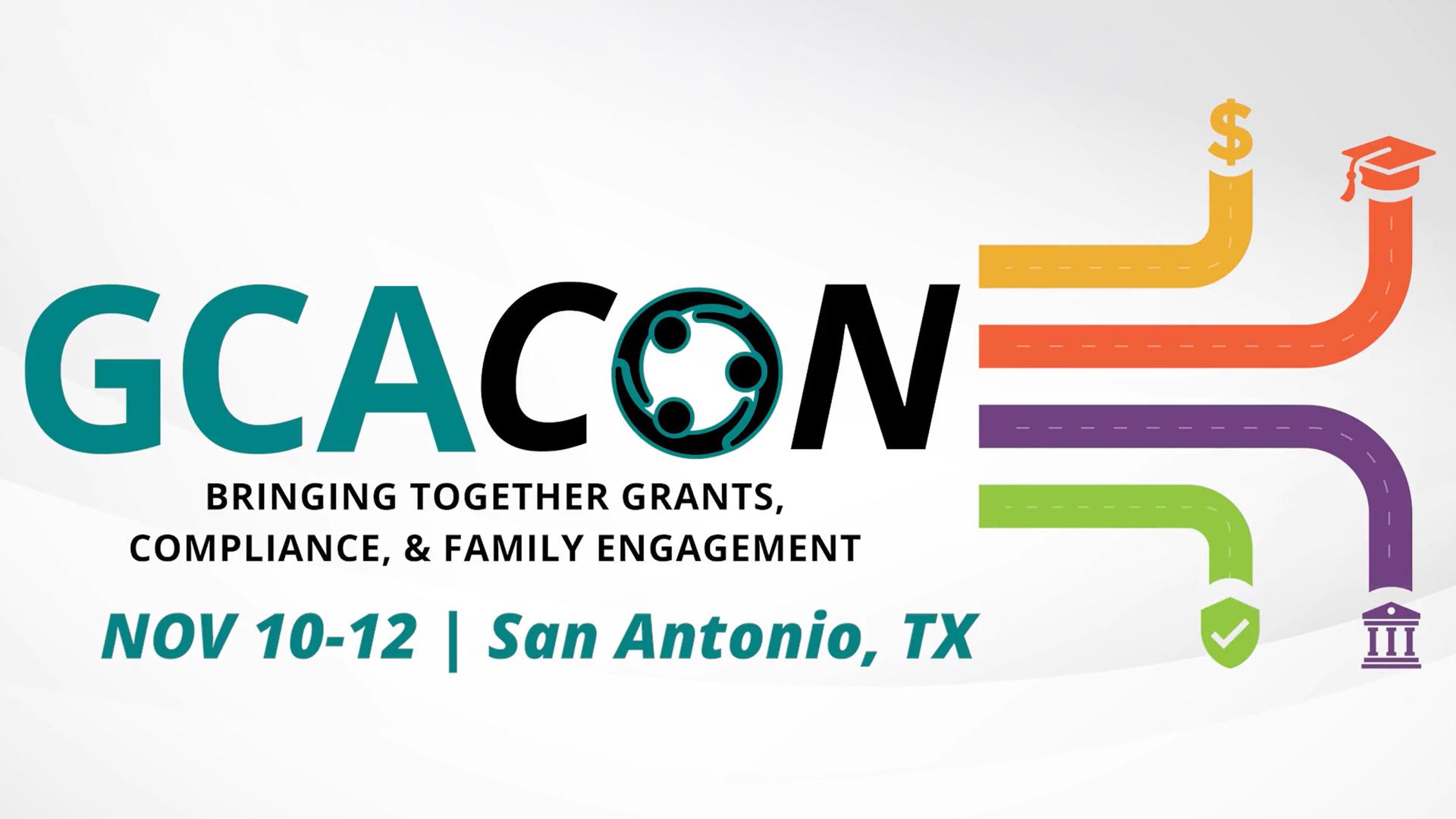 GCACon, November 10 through 12, 2026, in San Antonio, Texas.