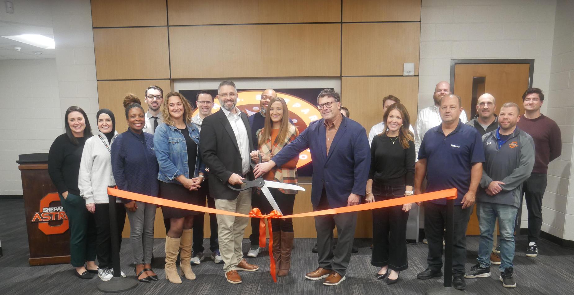 Ribbon cutting for Shepard Fine Arts Center