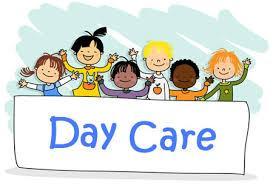  Smiling children holding "Day Care" banner