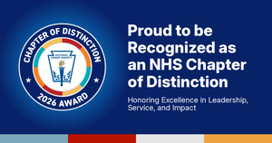 NHS chapter of distinction award banner