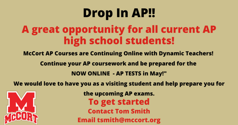 McCort Offers Online AP Classes Thumbnail Image