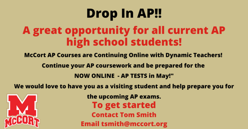 McCort Offers Online AP Classes