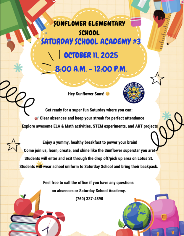 SUNFLOWER SATURDAY SCHOOL #3