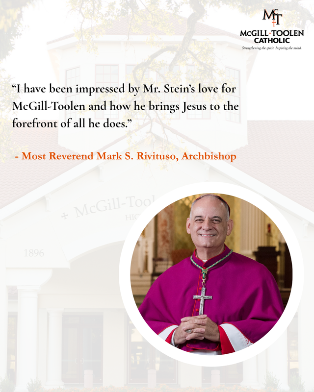 Archbishop Rivituso Appoints Mr. Blake Stein as Next President Featured Photo