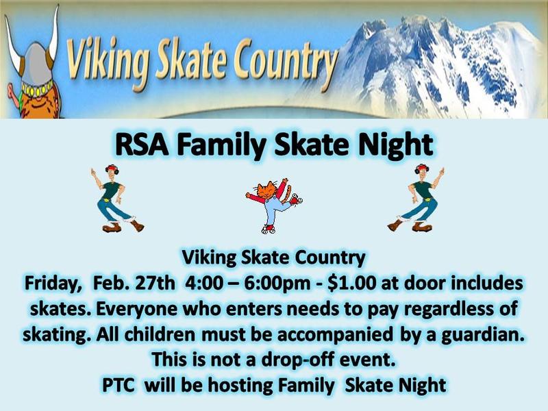 Skate night 2/27 4-6pm $1 Must be with a guardian