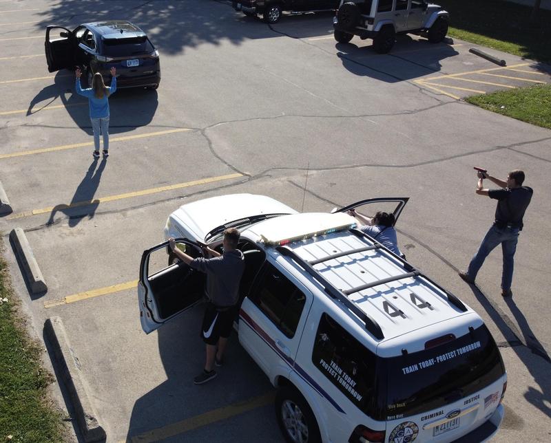 Criminal Justice students practice traffic stops