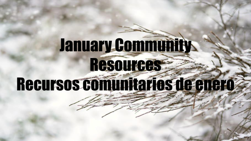 January Community Resource Information