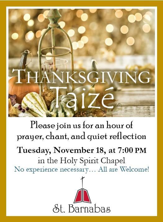 Thanksgiving Taize Featured Photo