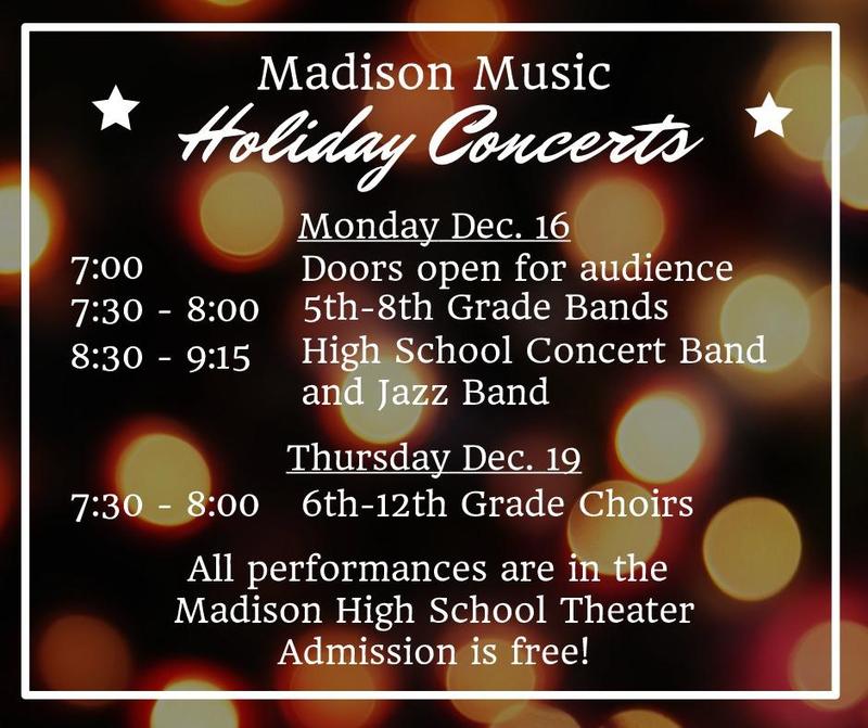 Holiday concert flyer