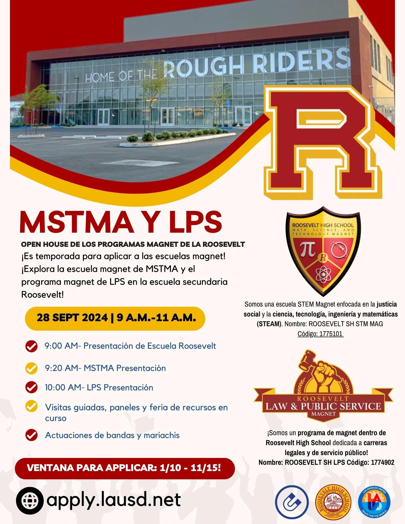 Roosevelt HS Open House Stevenson College & Career Prep