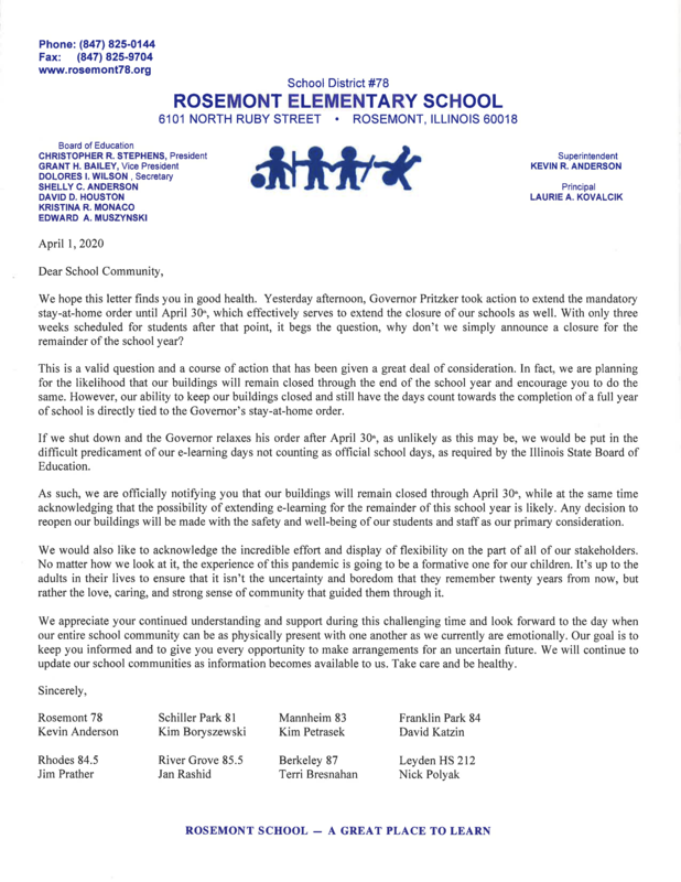Community Letter