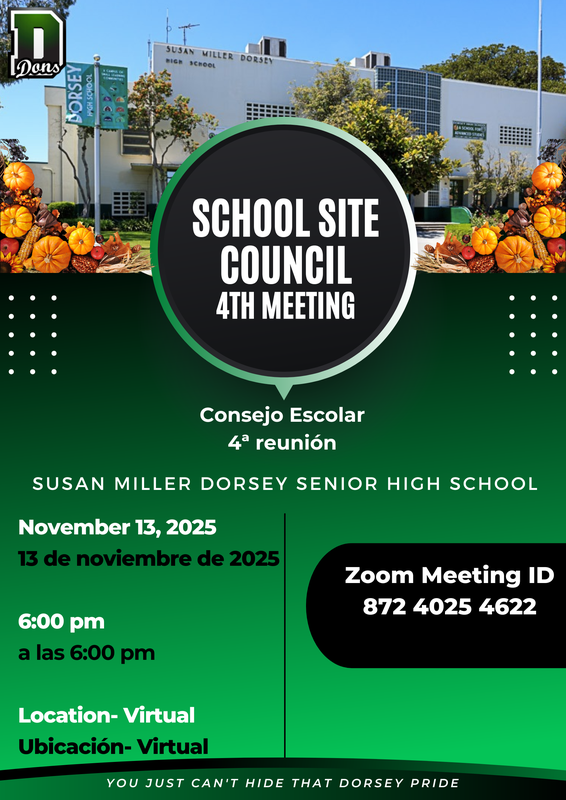 school site council meeting flyer