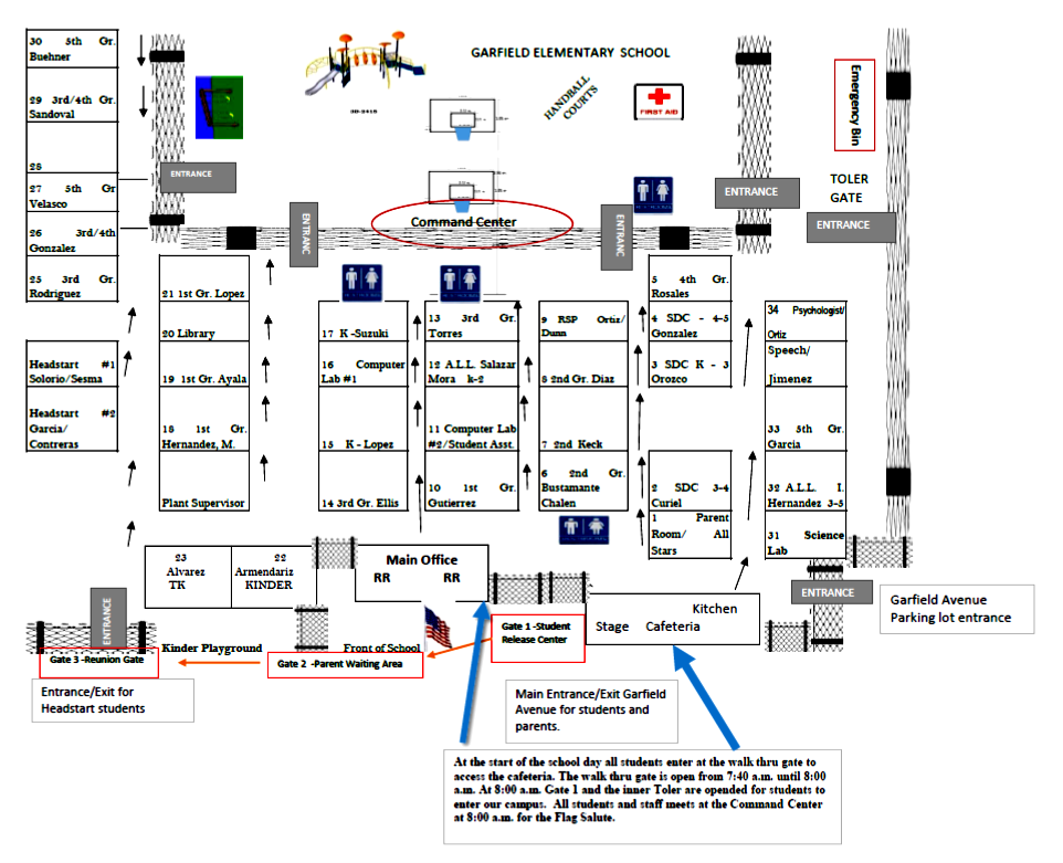 School Map Our School Garfield Elementary School