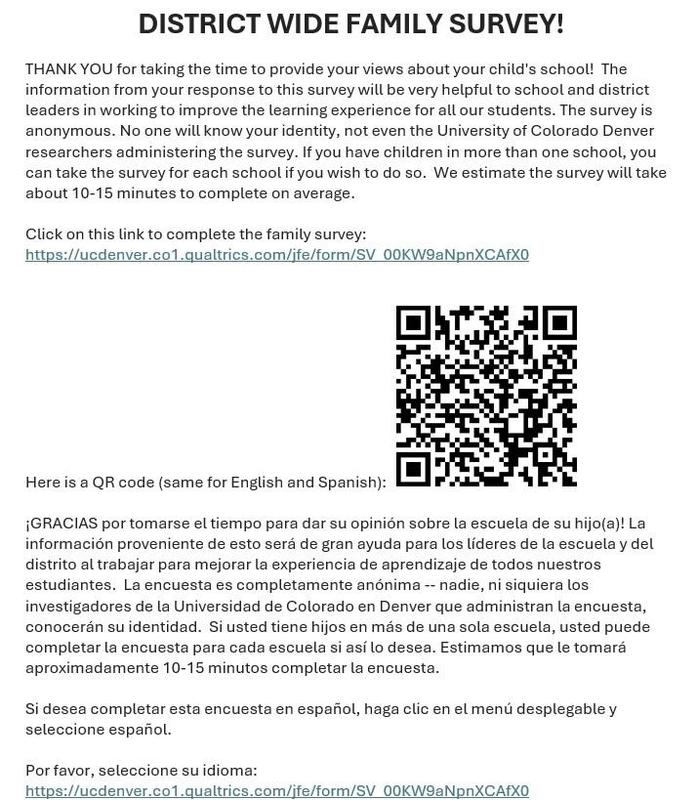 Family Survey links