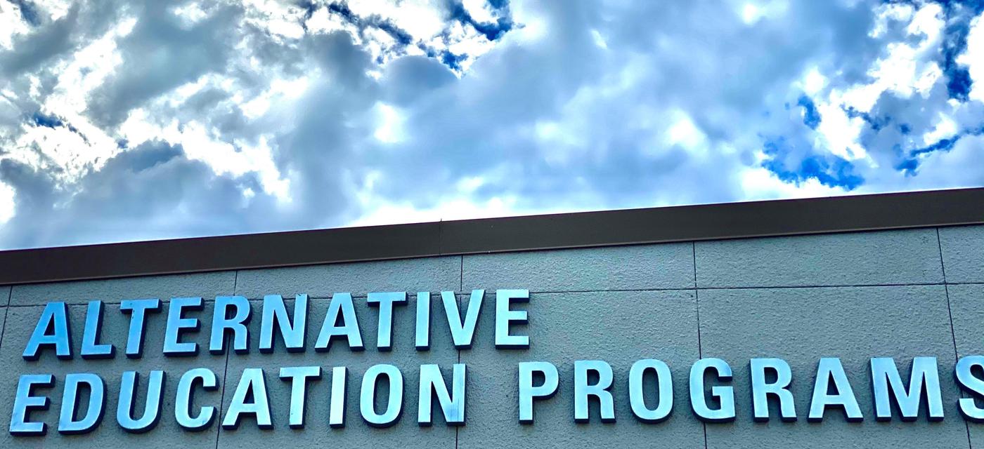 alternative education programs sign outside