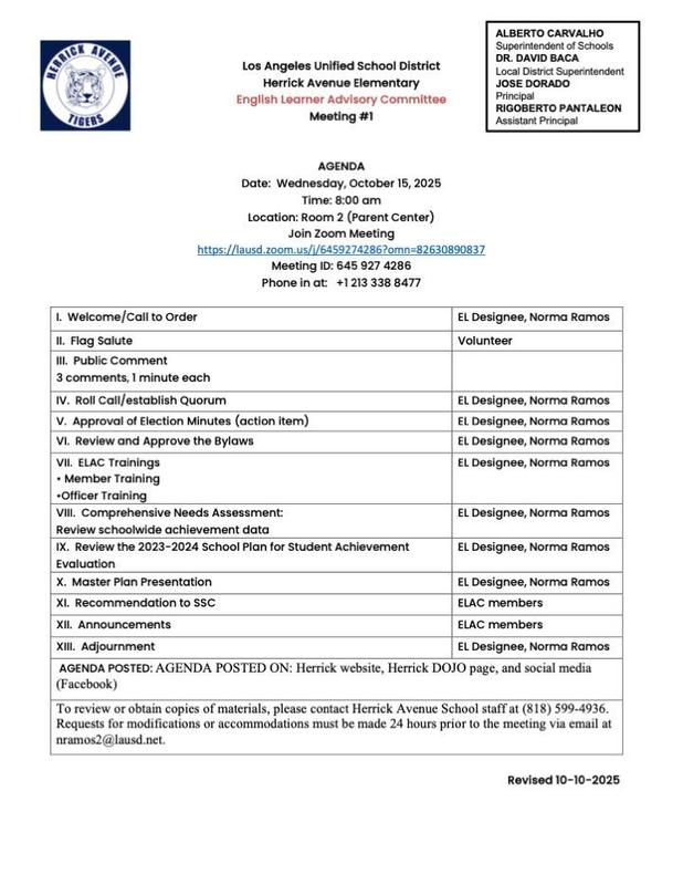 Agenda