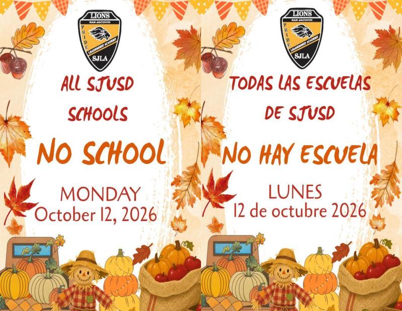 Non student day flyer 10/12/2026