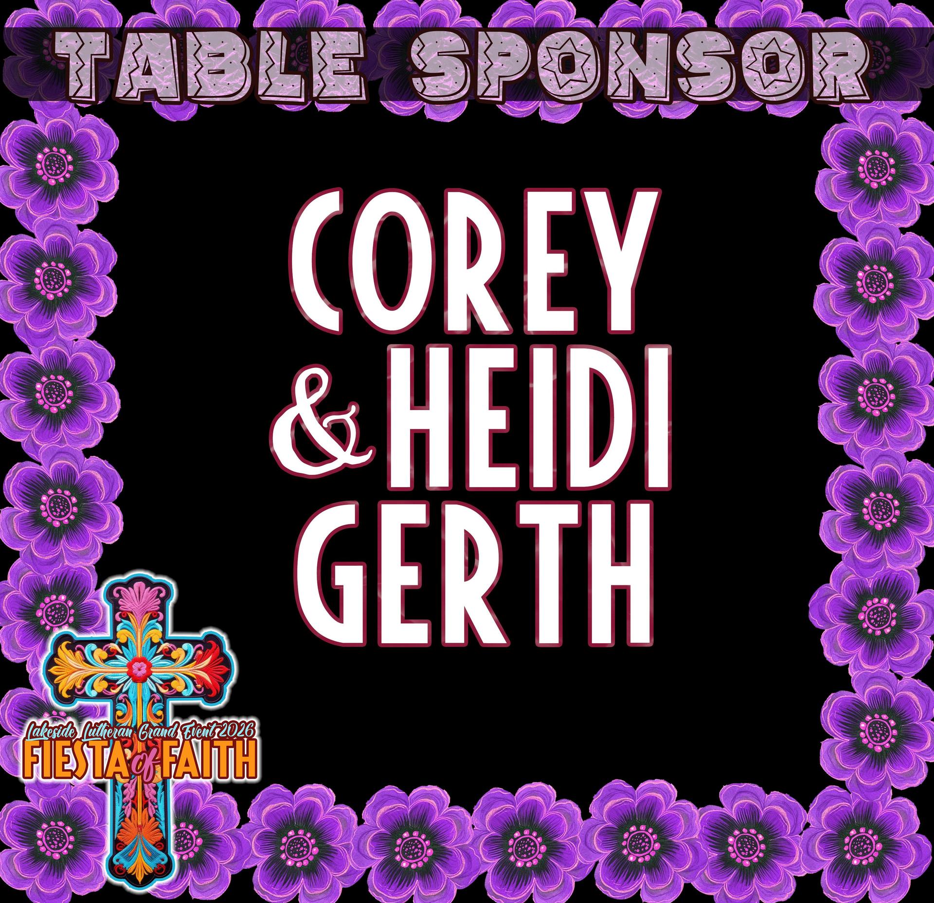 Corey & Heidi Gerth