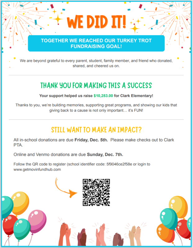 Thank you for supporting the Turkey Trot