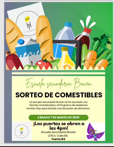 Bowen Sorteo De Comestibles Sabado 7 De Marzo De 2026