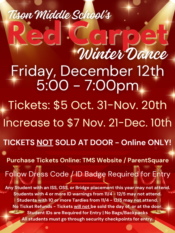 Tison Red Carpet Winter Dance - Tickets on Sale