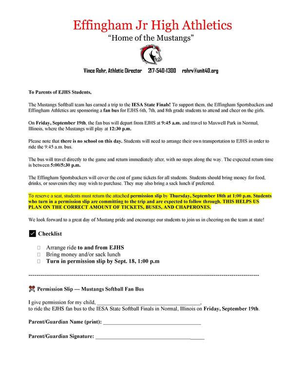 Fan Bus Letter to Parents