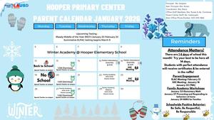 January parent calendar