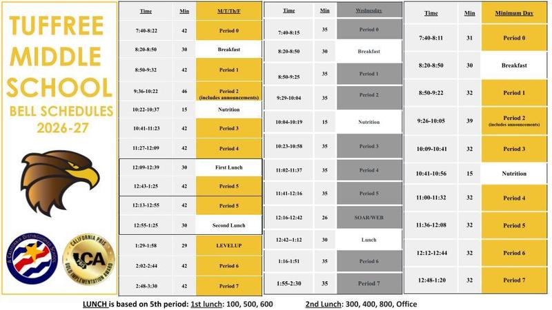 2026-27 TMS Bell Schedules