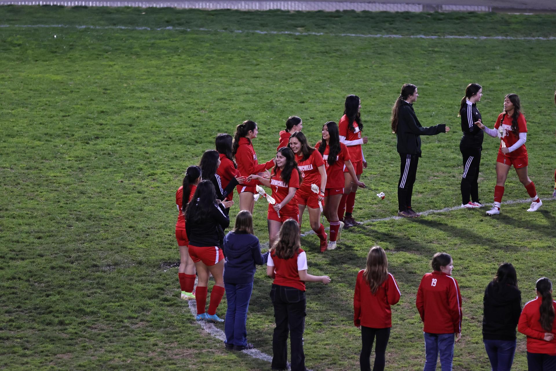 people enjoying senior night