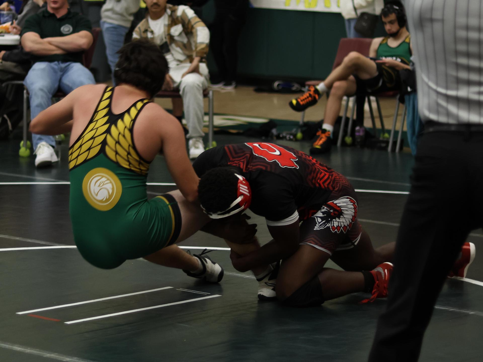 boys wrestling at liberty duals