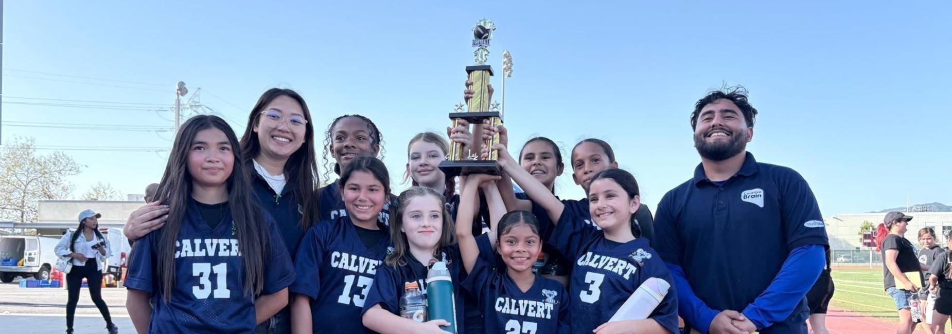 Calvert girls flag football