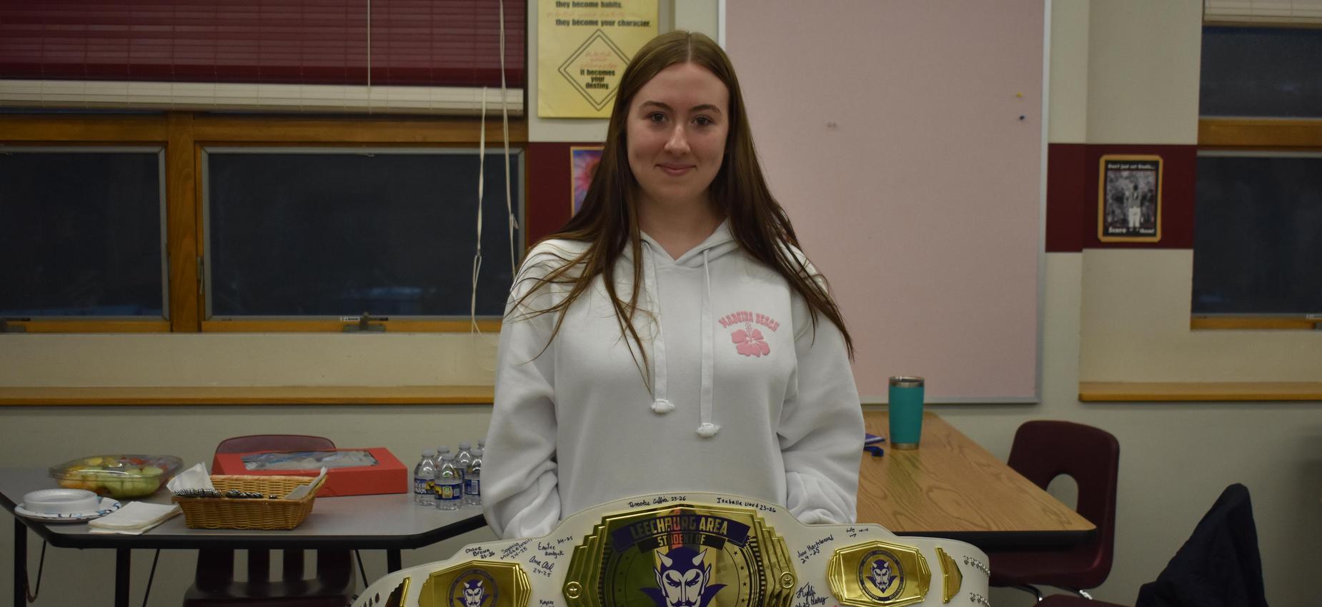 Congratulations to Samantha Cole for receiving the High School Student of the Month Award.