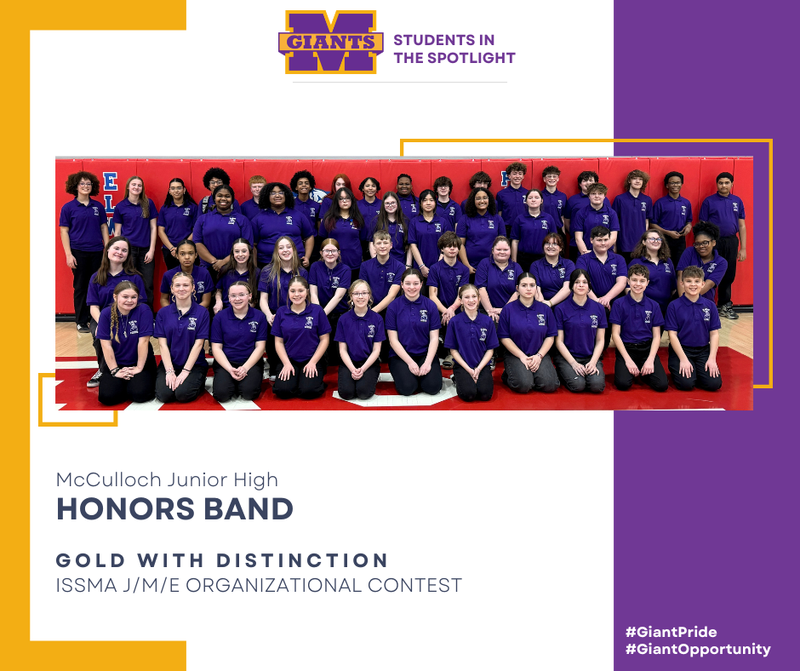 promo graphic - MJH honors band - ISSMA org contest March 2026