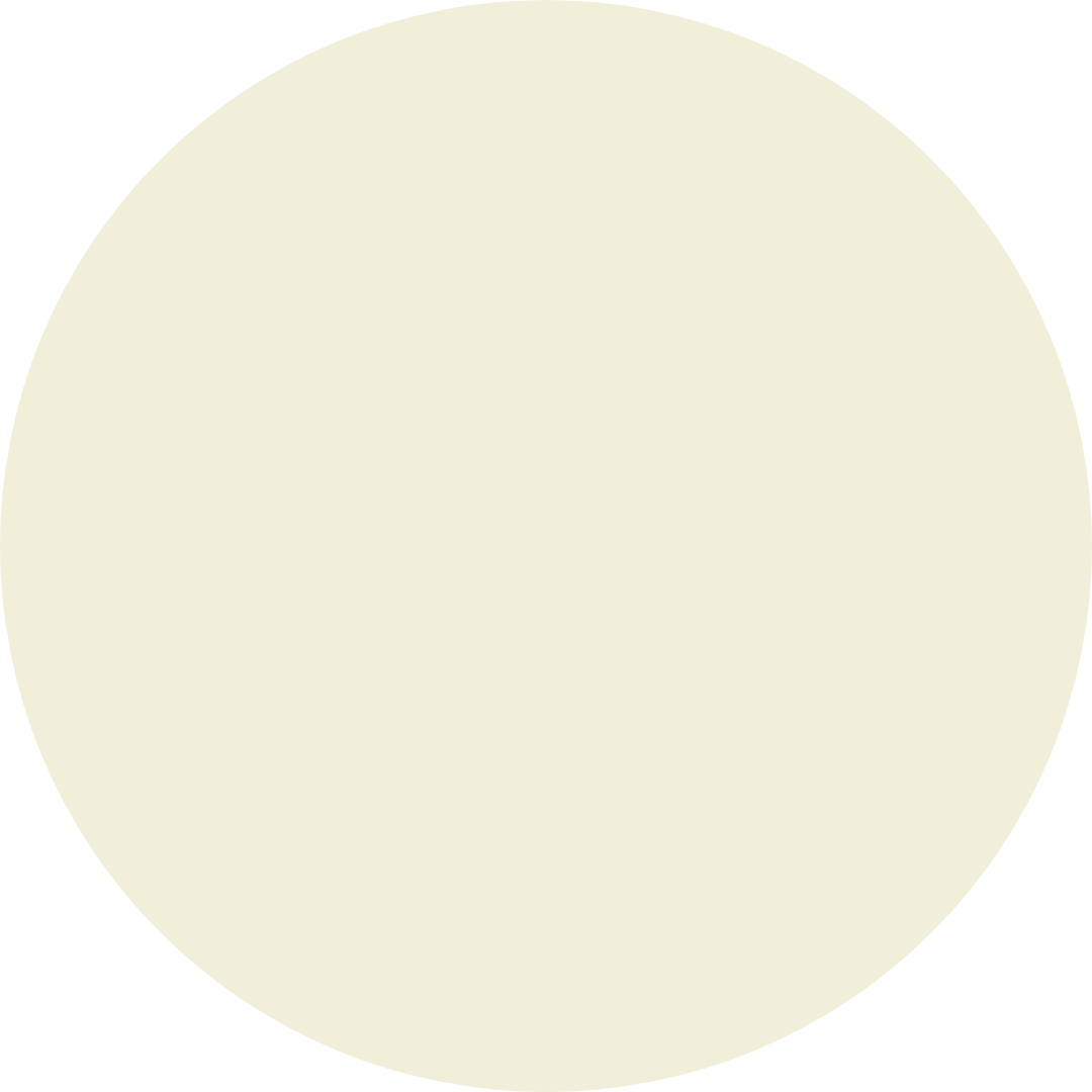A cream circle