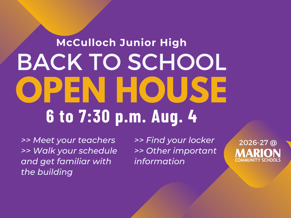 promo graphic - MJH back to school open house 2026