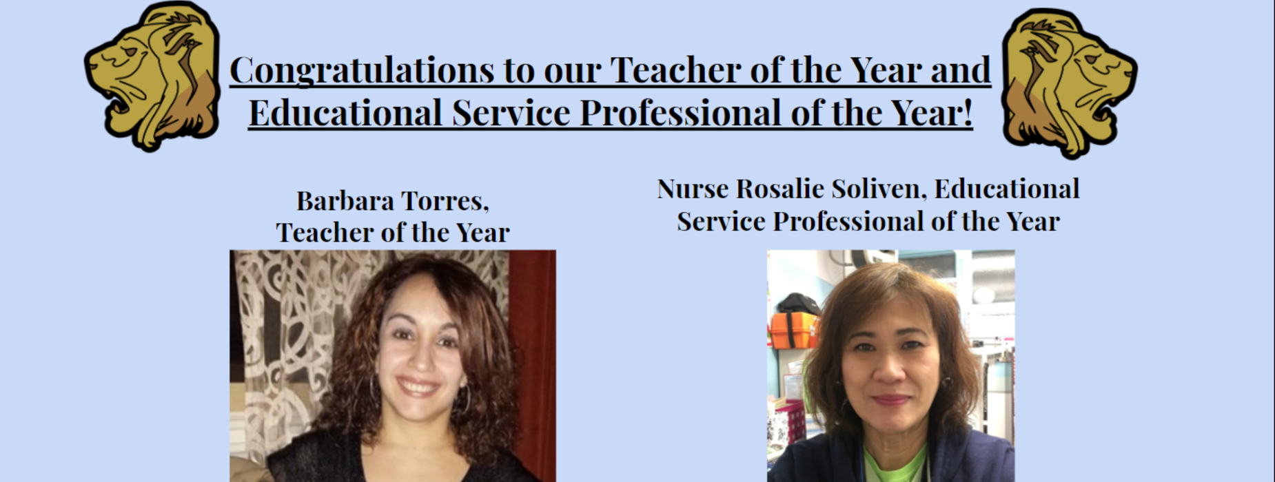 Teacher of the Year and ESP of the Year