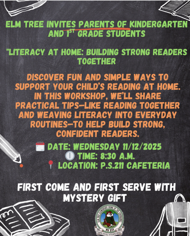 English FLyer for Literacy At home workshop