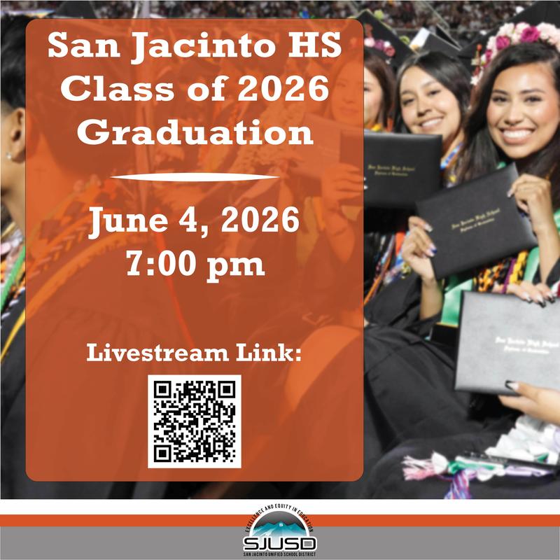 SJHS Graduation Livestream QR code and Information