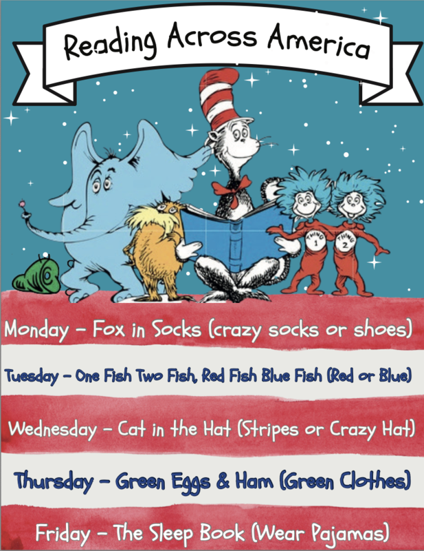 Read Across America week flyer