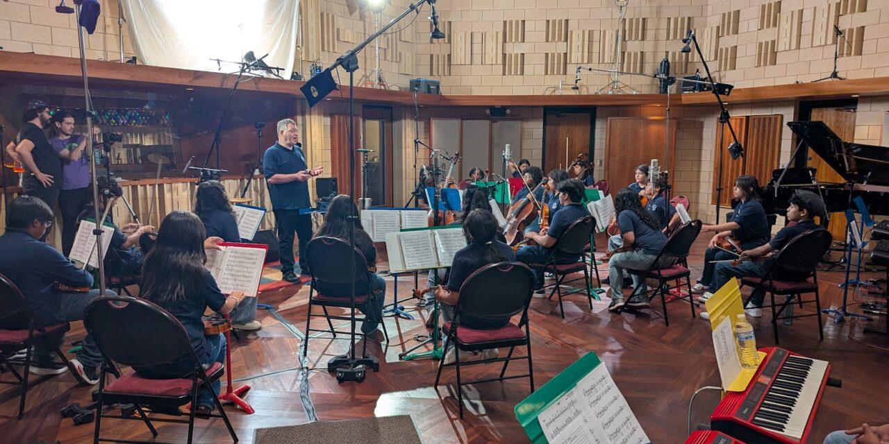orchestra in the studio