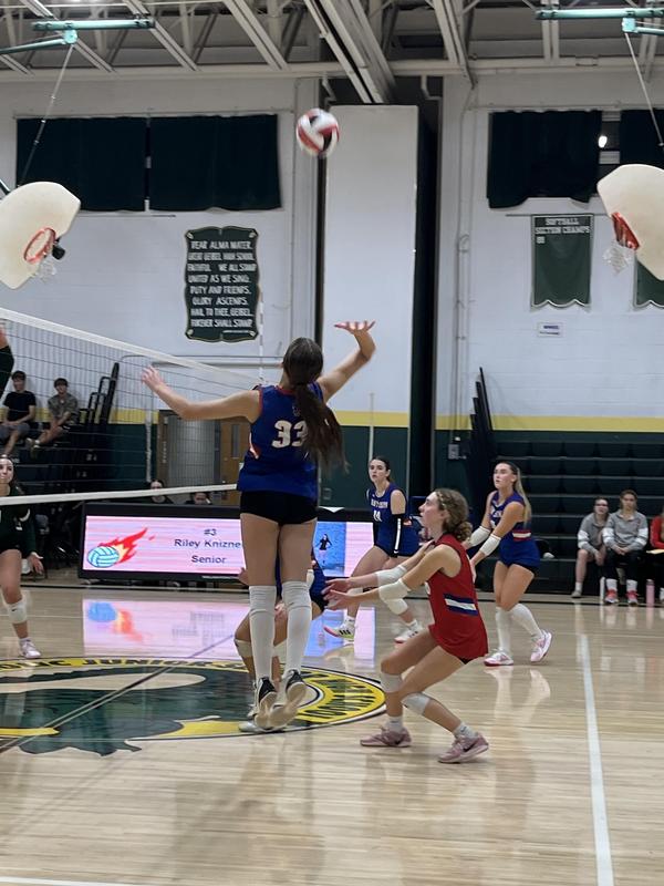 Girl playing volleyball