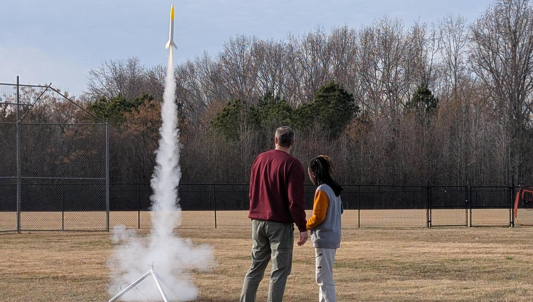 Launching rockets with Mr. Richardson