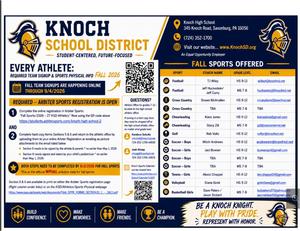 athletic registration information and qr code