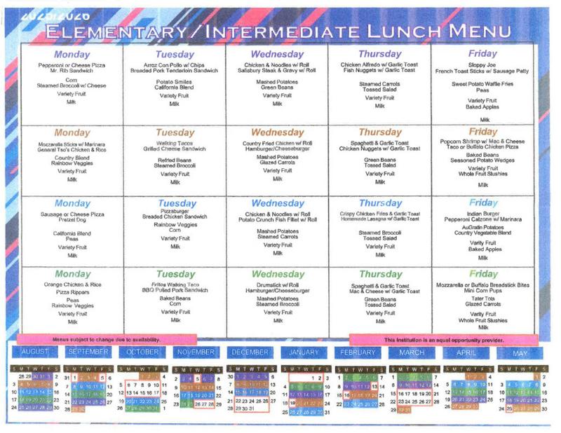 Lunch Menu