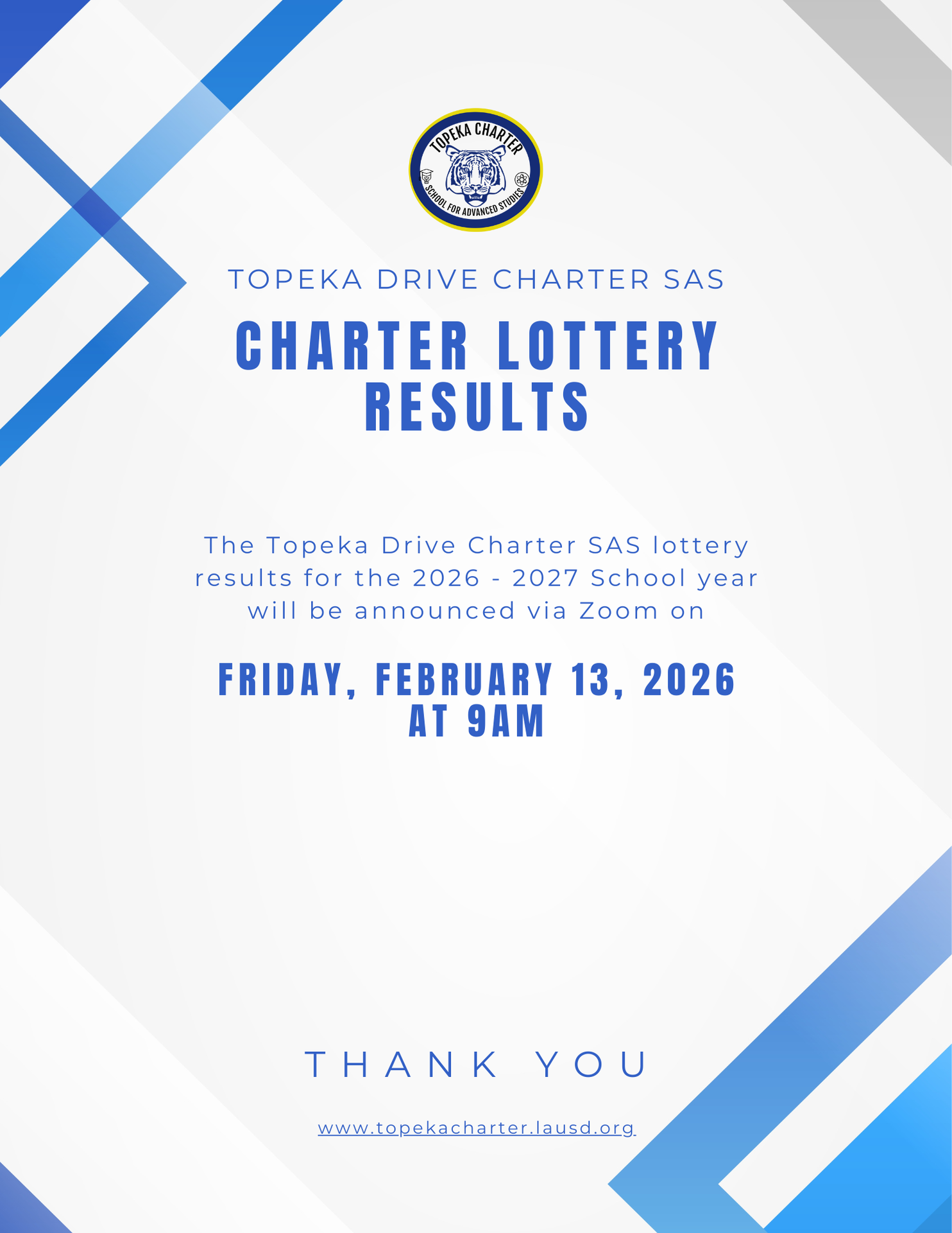 Charter Lottery Results Flyer